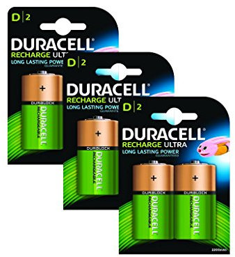 Duracell Rechargeable Ultra D Size Batteries - Pack of 6