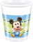 Unique Party 71985 - 200ml Disney Baby Mickey Mouse Plastic Cups, Pack of 8