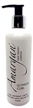 Amargan Ultimate Curl, crema per capelli ricci con olio di argan, dona definizione, morbidezza ed elasticità ai ricci, (1x250ml)