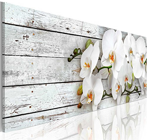 murando - Leinwandbild Blumen Perlen Ornament, 120x40 cm, 1-teilig, modern