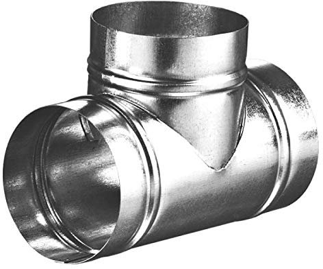 Swiftair T PIECE METAL EQUAL TEE DUCTING CONNECTOR FANS HYDROPONICS 4 5 6 8 10 & 12 (8 200mm)