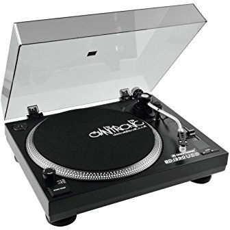 Omnitronic BD-1390 USB-Plattenspieler schwarz | Riemengetriebener DJ-Plattenspieler mit USB-Schnittstelle und Recording-Software | Integrierter USB-Port und Phono-Vorverstärker
