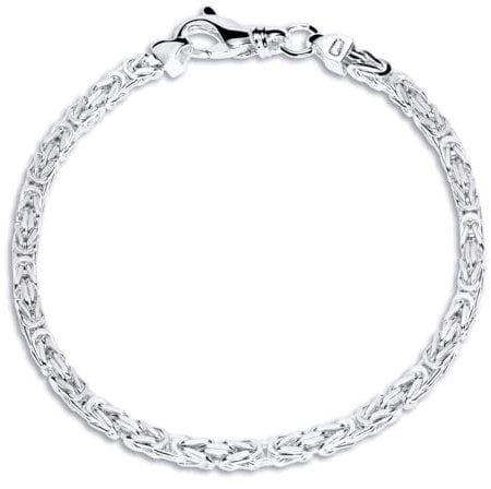 JEWLIX Königsarmband 925 Sterling Silber - Silberarmband 3.5mm -23cm KA0035