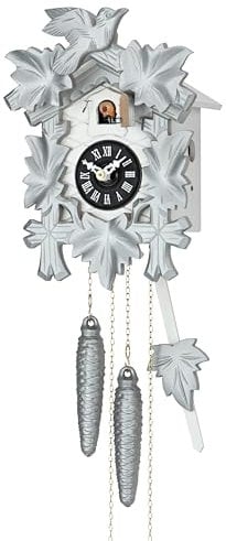 Kammerer Uhren Hekas Moderne Kuckucksuhr 1 Tag Werk KA 1606 silber