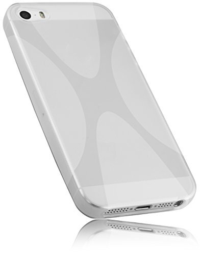 mumbi Hülle kompatibel mit iPhone SE / 5 / 5S Handy Case Handyhülle, transparent weiss