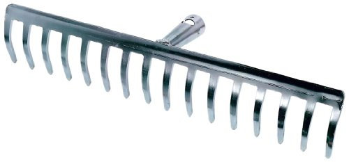 Connex Gartenrechen verzinkt 16 Zinken / Laubrechen / Rasenrechen / Zinkenbesen / Laubharke / Garten / FLOR50316