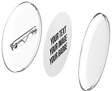 Buttons 30mm selber machen ohne Buttonmaschine (25 Stück) – Ansteckbuttons Set mit Nadel-Pins und A4-Buttonpapier