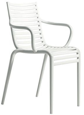 driade - Pip-e Armlehnstuhl - cremeweiß - Philippe Starck mit Eugeni Quitllet - Design - Gartenstuhl - Küchenstuhl - Speisezimmerstuhl - Terrassenstuhl