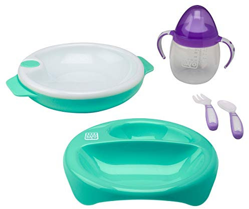 Saro 5085 - Vajilla para bebés, Material resistente y no tóxico, 4 unidades