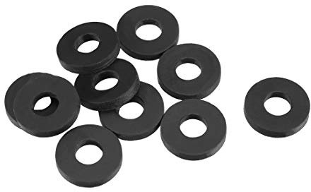 sourcing map 10 Stück Gummi Unterlegscheiben 12 mm Außendurchm. 5 mm Innendurchm. 2 mm Dicke für Wasserschlauch Wasserhahn