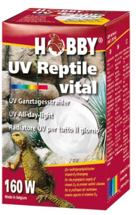 HOBBY Terraristik UV Reptile vital Power I UV-Lampe für Terrarien I 160 W I UV- Lampe für die Reptilienhaltung I UV-Flächenstrahler für sonnenbadende Reptilien I energieeffizient & langlebig