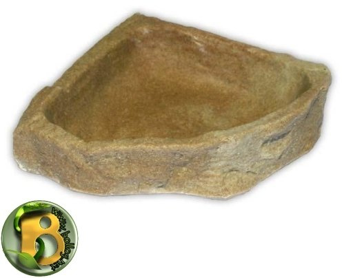 Dragon - Wasserschale - Futternapf - Eckfelsschale Medium, Lava Rock 500ml 16,5x16,5x4cm