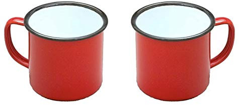 Falcon 2 X Red enamel Mug