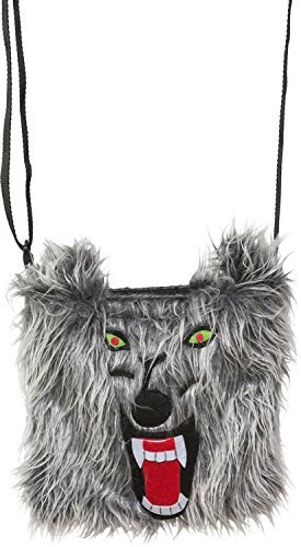 Fasching Halloween Plüsch-Tasche Wolf