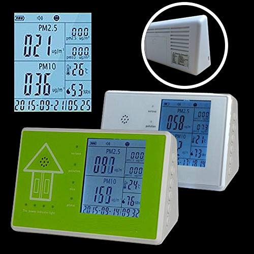 Feinstaubmessgerät Partikelmessgerät Laser (PM2.5/PM10) Formaldehyd (HCHO) Benzol/Methylbenzol/TVOC *GRÜN* FS3
