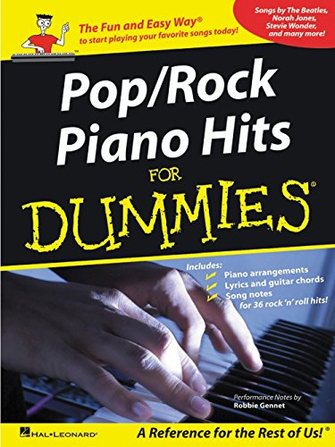 Hal Leonard Pop/Rock Piano Hits For Dummies Piano-Vocal-Guitar Songbook
