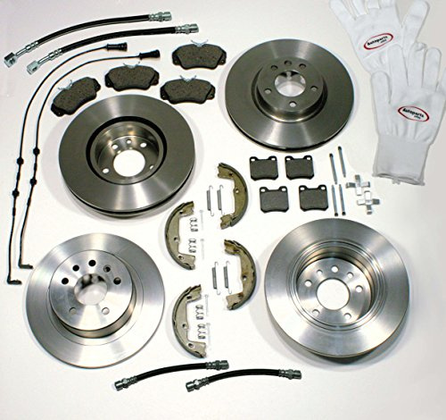 Omega B - Bremsscheiben/Bremsen Set + Bremsschläuche vorne + hinten