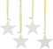Dekoleidenschaft 12 Sterne aus Porzellan, weiß, Weihnachtsbaumschmuck, Dekohänger, Weihnachts-Dekoration, Hängedeko, Adventsdekoration