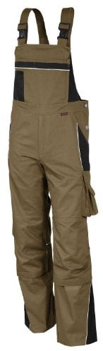 QUALITEX Workwear Latzhose PRO, Khaki/schwarz, Gr. 64