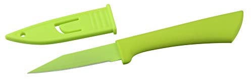 Nirosta Cuchillo Patatero 8-20Cm, polipropileno revestimiento TPR, acero inox, color verde. 1 ud.