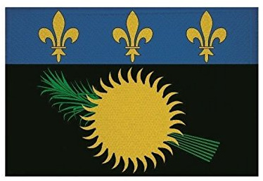 U24 Aufnäher Guadeloupe Fahne Flagge Aufbügler Patch 9 x 6 cm