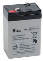 BATTERY, LEAD ACID 6V 4AH, YUCEL Y4-6 By YUASA