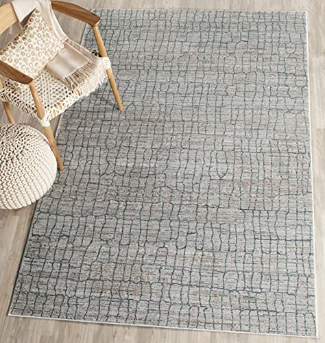 SAFAVIEH Valencia Collection Accent Rug - 4' x 6', Grey & Multi, Boho Chic Distressed Design, Non-Shedding & Easy Care, Ideal for High Traffic Areas in Entryway, Living Room, Bedroom (VAL202C)