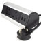 kenable Desktop Bench Table Mountable PDU 2 x UK Sockets & 2 x USB Ports Power Pod Black [2xUK/2xUSB]