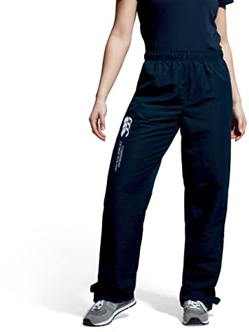 Canterbury Women's Open Hem Stadium Pants | Tracksuit/Lounge Pants | Jogging Bottoms | Durable | Full-Leg Size Zip Track Pants, Navy, 12
