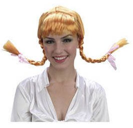 Damen-Perücke Heidi orange