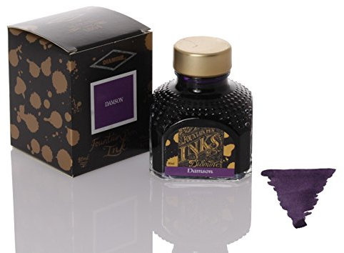 Diamine Fountain Pen Ink Bottle - Damson - 80ml