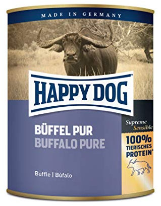 Happy Dog Fleisch Dosen Büffel Pur, 800 g, 6er Pack (6 x 800 g)