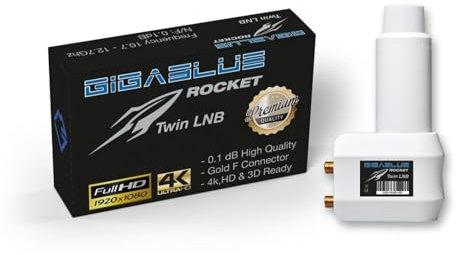 GigaBlue Rocket Twin Multifeed LNB 40 mm Feed 0.1dB Full HD