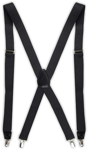 Dockers Men's Solid Suspender ,Black,