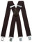 Olata Extra Breite Hosenträger für Herren – 5 cm breit, Robust und Verstellbar mit Stabilen Clips, Ideal für Arbeit und Elegante Outfits. Dunkelgrau (Silber Clips)