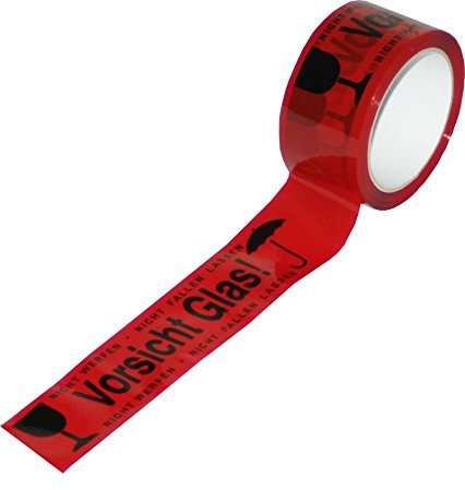 72 Rollen Vorsicht Glas Klebeband 48 mm x 66 m PP Warnklebeband Hinweisklebeband 0,01 Euro/m
