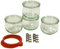 Weck Einkochgläser-Set - Einkochglas 4 Stück a 0,5 Liter - Einweckglas-Set mit Gummiring 5 Stück - Einwegglas mit Klammern 8 Stück - Einwegglaeser-Set mit Deckel - Sturzglas spülmaschinengeeignet