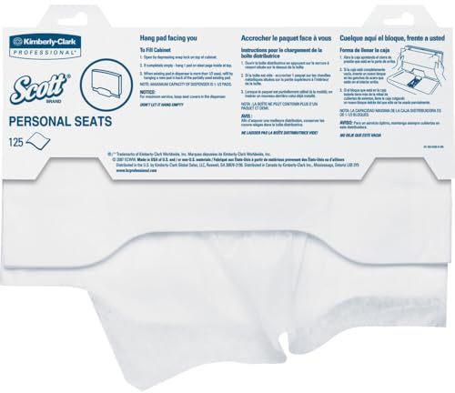 KIMBERLY-CLARK 7410 Scott Toilet Seat Cover 15X18 24/125Ct/Cs - KCC0