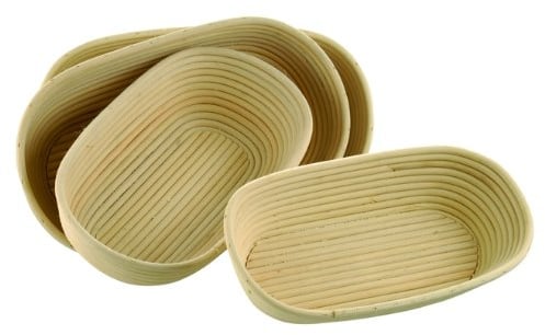 Brotform Gärkorb Gärkörbe oval Peddigrohr 1 kg 30x16xH 9cm + Rezepte WG