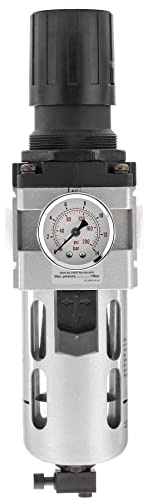 Draper 24338 Expert Combined Filter/Regulator Unit, 1/2 BSP, 33.4cm x 8.8cm x 9cm, Blue