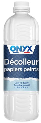 Onyx – Despegar papeles pintados – Para despegar fácilmente todo tipo de papeles pintados – Disuelve las colas – Bajo olor – Fabricación francesa – 1 l