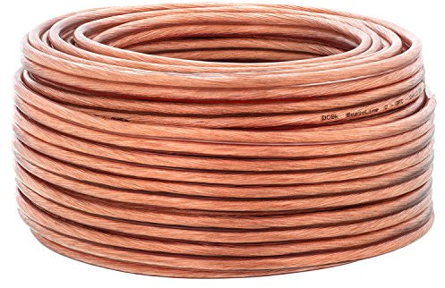 DCSk 50m - 2x4mm² Lautsprecherkabel transparent - OFC Kupferkabel für HiFi/Audio - 99,99% Kupfer Boxenkabel mit Isolierung
