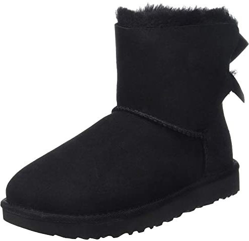 UGG Mini Bailey Bow Ii, Stivali Classici Donna, Nero, 37 EU