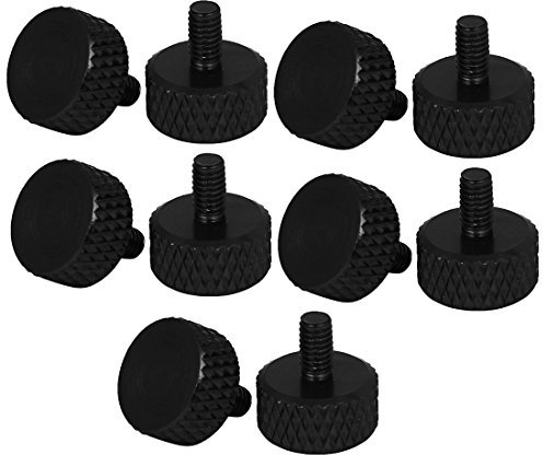 sourcing map Carte Graphique Ordinateur PC Vis moletée tête Noir M3.5x6mm 10pcs