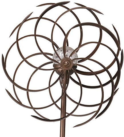 Smart Garden Solar Spiro Light Wind Spinner Windmill Garden LED Colour Changing