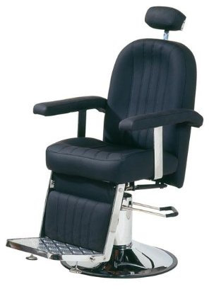 Comair 3070026 Hamburg Professioneller Friseurstuhl mit hydraulisch arretierbarer Pumpe, schwarz
