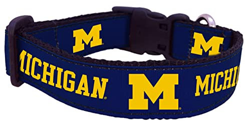 All Star Dogs NCAA Michigan Wolverines Collegiate Hundehalsband, Größe M