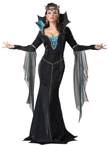 California Costumes 1231 Evil Sorceress Witch/Wizard Adult-Sized Costume, Black/Turquoise, Large