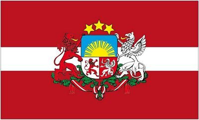 Fahne/Flagge Lettland Wappen 90 x 150 cm