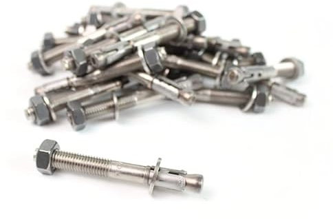 Mymaw Chevilles Charge Lourde 25 Pièces Paquet M10 Acier A4 VA Boulon D Mâchoire en Coin Ancre Chevilles M 10